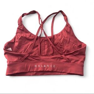 Balance athletica (vitality) strappy sport bra XL, in color rust